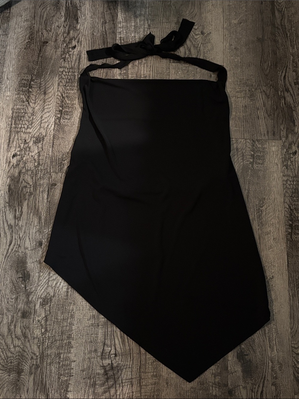 Zara Asymmetrical Halter Mini Dress - Black - Size Large
